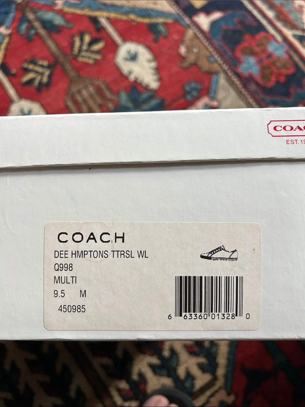 Coach Multicolor Plaid Canvas Sneakers with Leather Trim